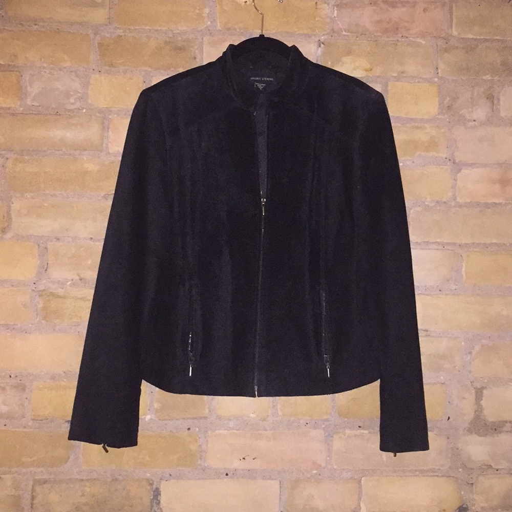 Black leather jacket